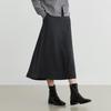 Elva' Island Women's Autumn/Winter Thick Wool-Blend High-Waist Skirt