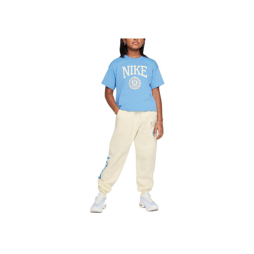Nike Soft Comfortable Casual Short Sleeve T-Shirt Kids tops Blue HM6303-440