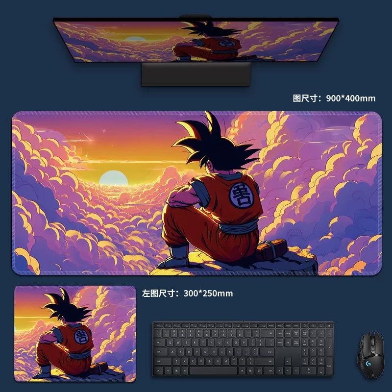 Waterproof Creative PU Leather Mouse Pad Sustainzed Dragon Ball Computer Keyboard Pad Son Goku Animation Boys Anti-slip Mouse Pad Game  Special Table