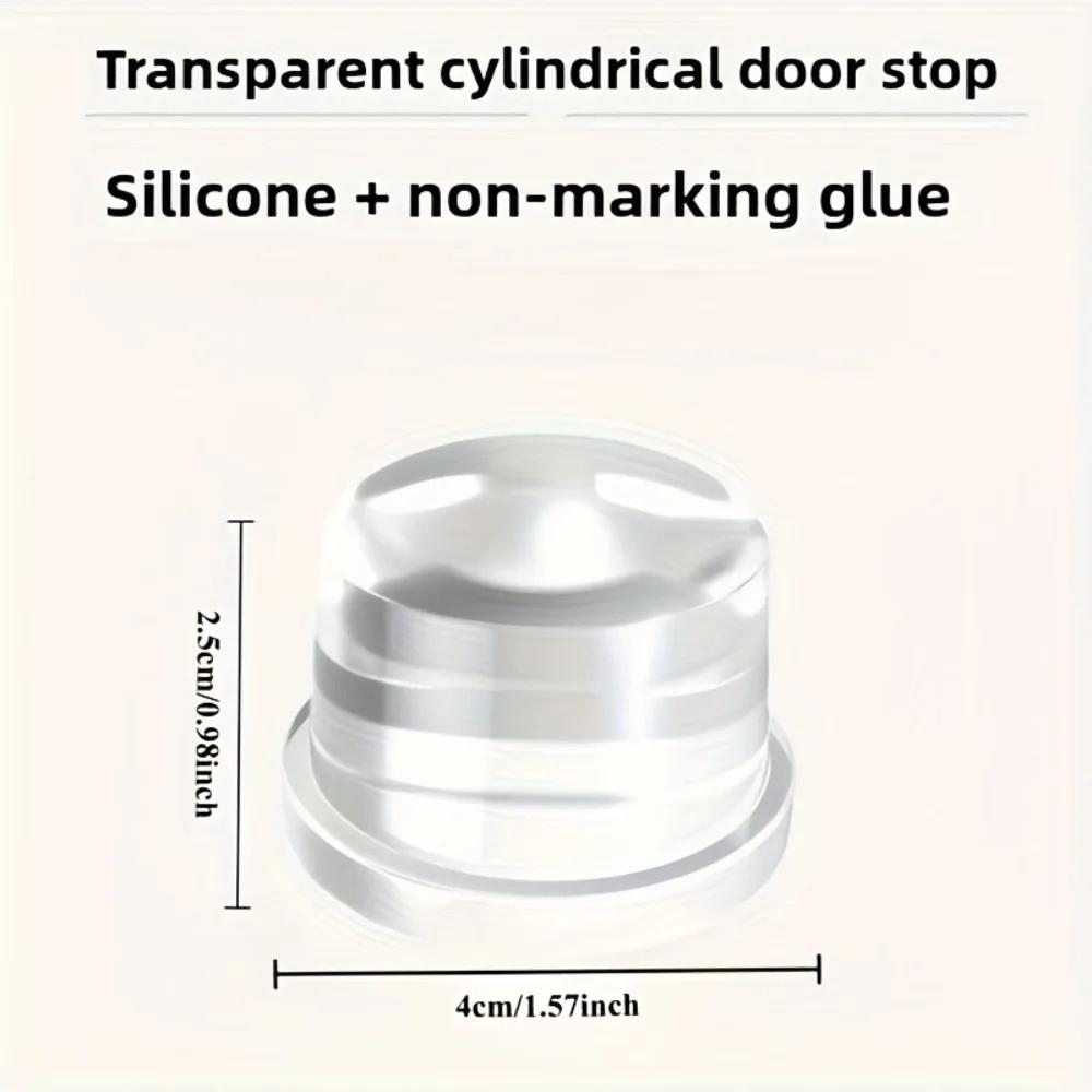 Transparent Silicone Silicone Door Stopper Oil Rubbed PET No Drill Door Stopper Cylinder Creative Anti Slamming Door Stop