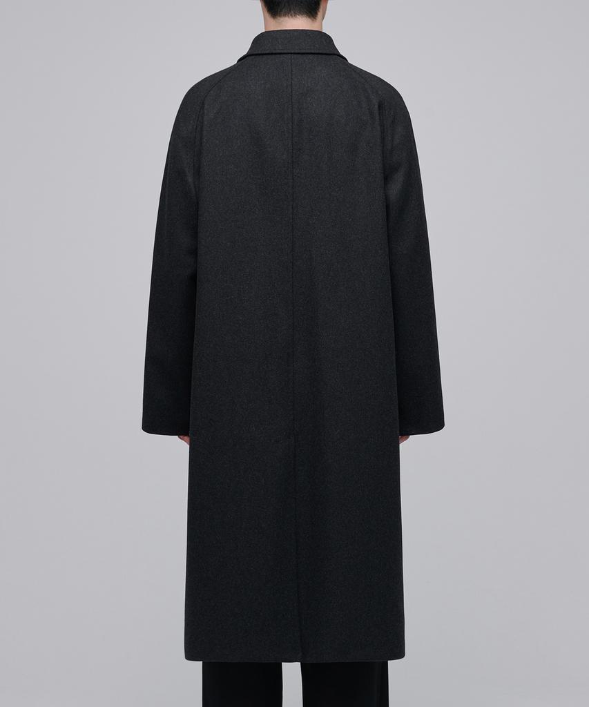 Musinsa Standard Mtr Oversized Balmacaan Coat [Charcoal Grey]