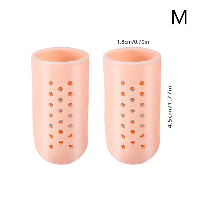 2Pcs Silicone Gel Little Toe Tube Corns Blisters Protector Anti-abrasion Gel Bunion Toe Finger Protection Gel Sleeve Foot Care