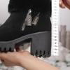 Fluffy Fur High Heel Ankle Boots with Platform Women 2025 Winter Thick Bottom Furry Snow Boots Warm Short Plush Woman's Shoes