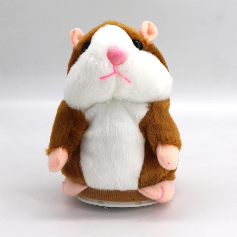 Hamster Learn To Imitate Talking,Funny Animal Plush Toy Talking Nod Hamster Doll Soothing Crying Baby Toy Kids Gift