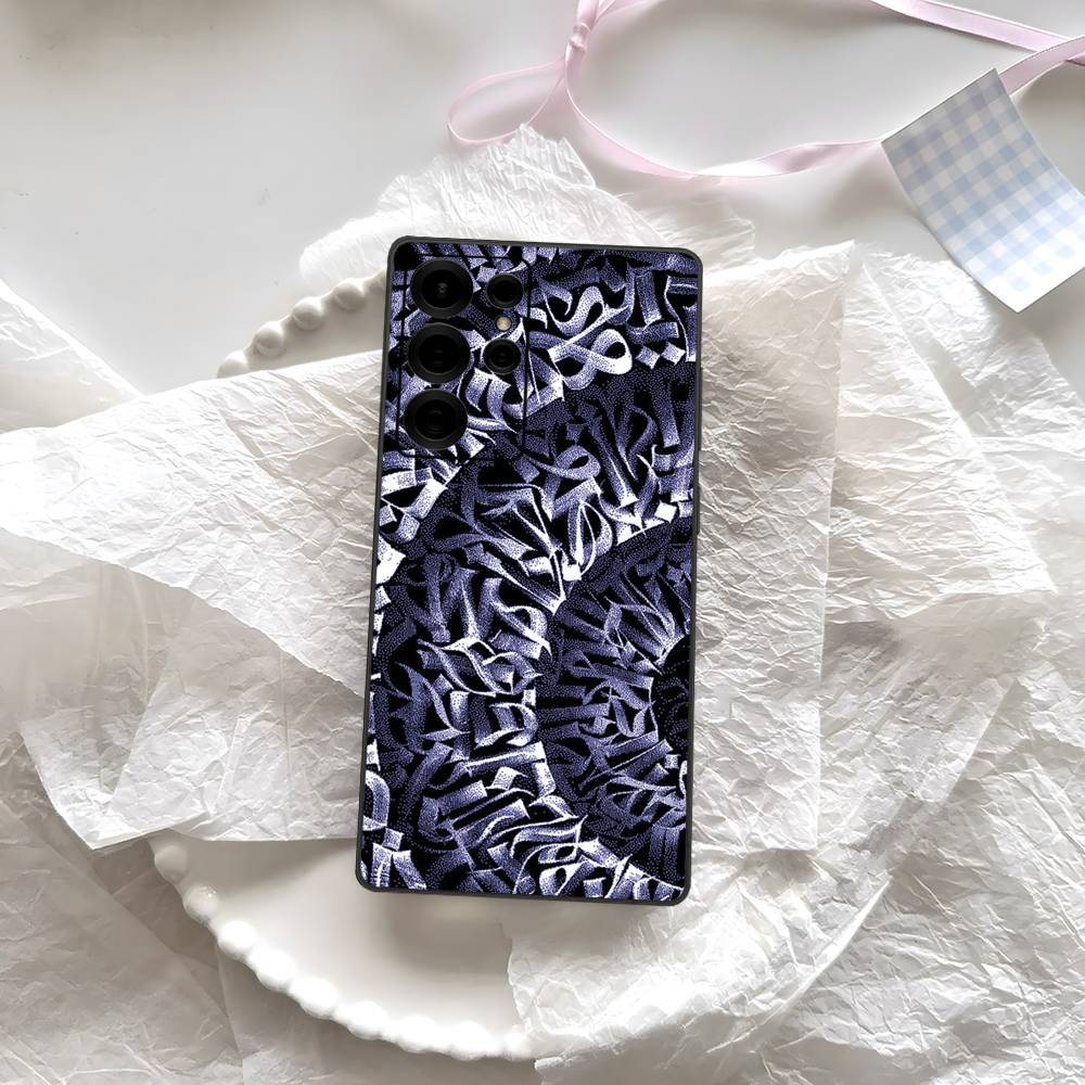 Pokras Totem Design Lampas Art Graffiti Phone Case Silicone PC+TPU For Samsung S10 20 30 22 23 24 Plus Lite Fundas