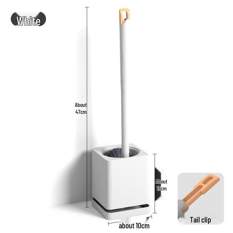 Wall-Mounted Long Handle Toilet Brush with Concave Base - No Dead Angle for Efficient Bathroom Cleaning