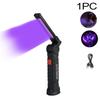 Multi-functional UV Flashlight USB Rechargeable Black Light Torch 5 Modes Emergency Red and White Light Flashlight Work Light