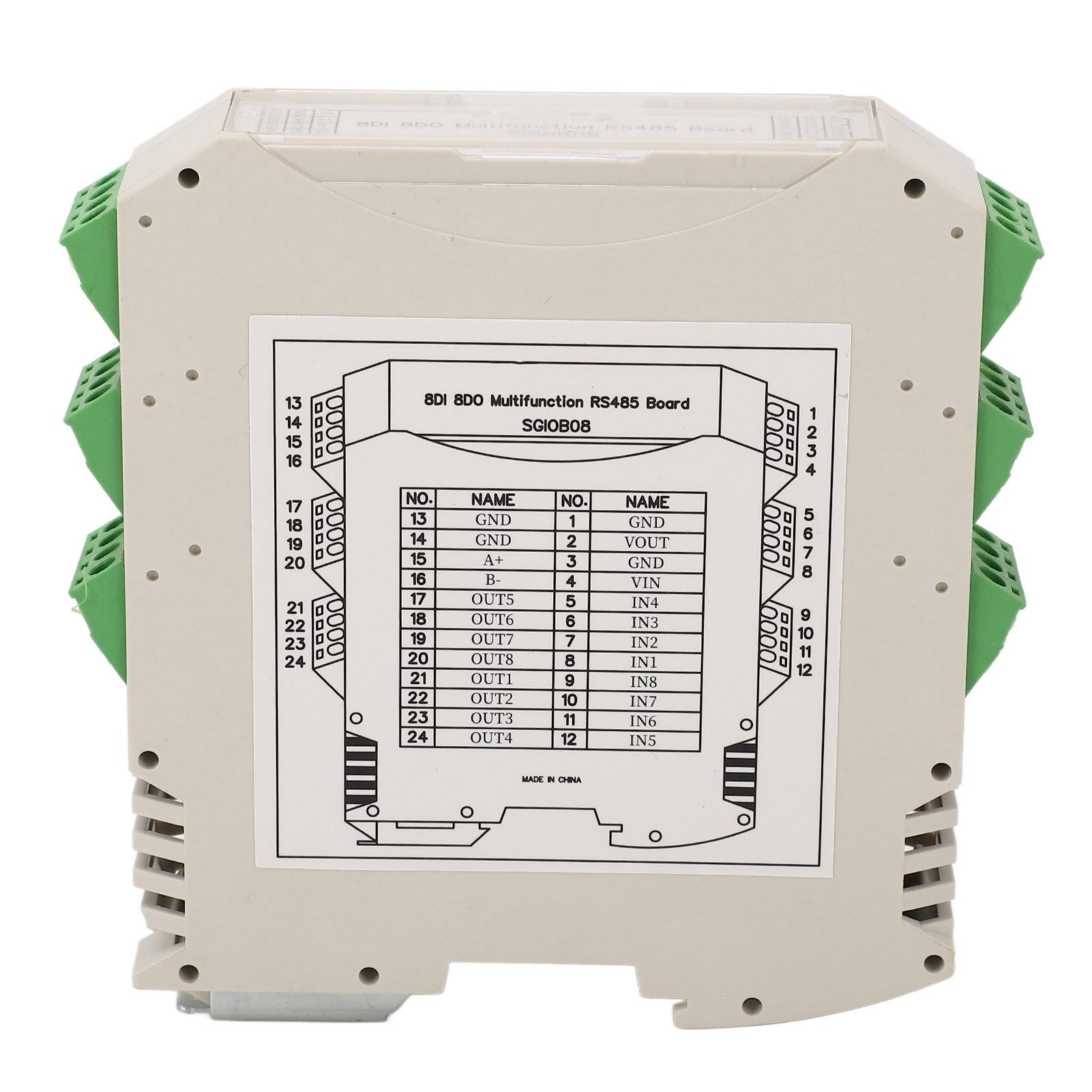 

RS485 IO Module 8DI 8D0 Optical Isolation Digital Input Output Industrial Control Board DC 7‑25V
