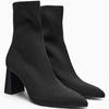 NEW 2025 Elastic Fabric Sock Boots Women Comfortable Square Toe Chunky Heeled Designer Ankle Short Boots Botines Para Mujeres