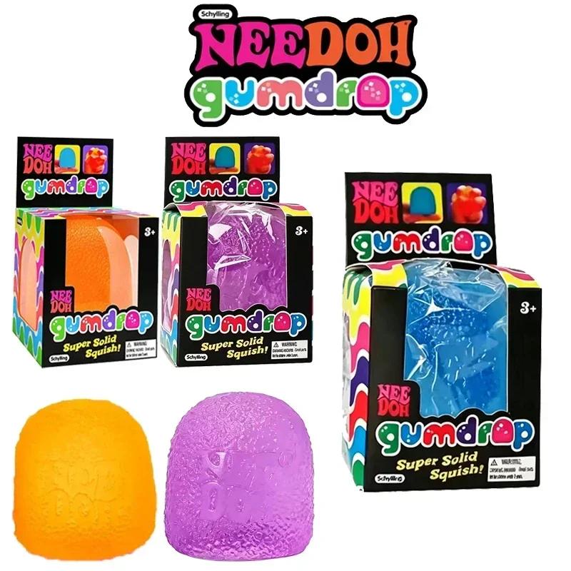 Favorite Toy Needoh Gumdrop Squish Sensory Toy Non-Toxic Clear Maltose Slow Rising Fidget Ball For Autism Adhd Focus Daily Anxiety Reduction