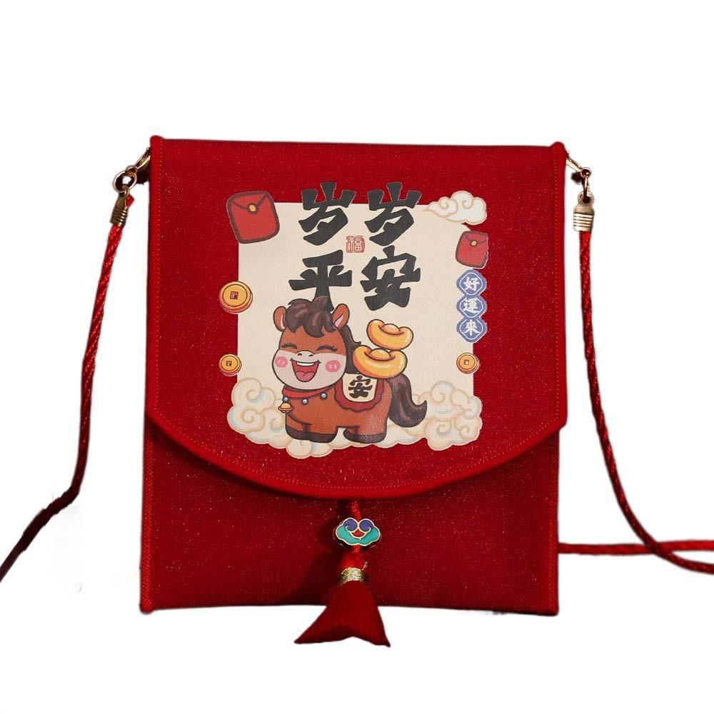 Tassels Spring Festival Red Envelope Traditional God of Wealth Red Pocket  Lunar New Year Gifts