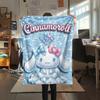 1PC Cinnamoroll Print Flannel Blanket, High Quality All Seasons, Home Decor, Warmth and Comfort, Perfect for Christmas Gifts