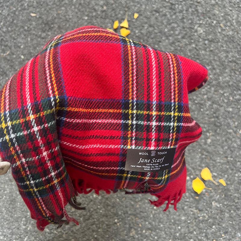 Mohair-Schal Koreanischer Stil Herbst und Winter karierter Schal Imitation Kaschmir warmer Schal Paar vielseitiger Schal