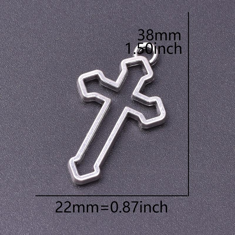 15pcs Crosses Charms Pendant Alloy Cross Metal Antique Silver Color Pendants Making DIY Handmade Jewelry Components Accessories