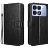 For Xiaomi Redmi K70 Ultra Phone Stand Case Crazy Horse Texture PU Leather Cover Wallet