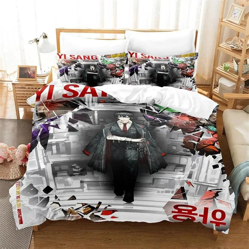 

Мода Аниме Игра L-Limbus Company Комплекты постельного белья изысканный набор постельных принадлежностей пододеяльник комплект одеяло роскошный подарок на день рождения EU Twin 135x200cm