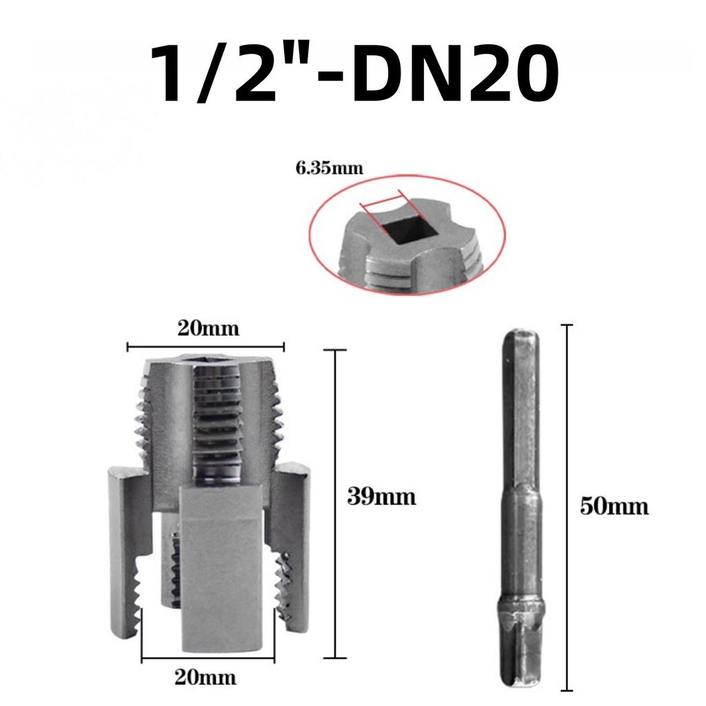 Řezačka závitů potrubí Nástroj na opravu závitů potrubí 1/2", 3/4"
