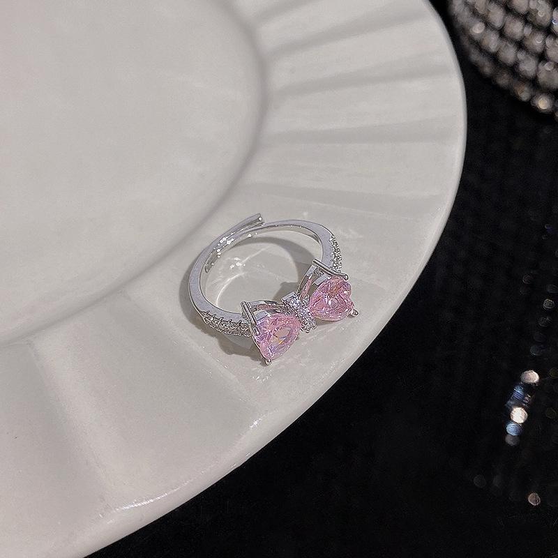 

Элегантное серебряное кольцо с цирконом для женщин - Открытый дизайн, универсальное и стильное Adjustable