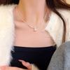 Broken silver pearl necklace Korean temperament simple design sense collarbone chain versatile necklace women