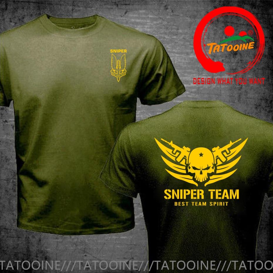 Funny Design Sniper Team Skull Shirt Unisex Fashion Trendy Casual Clothing Stylish Tops Tee Shirt Leisure Tshirt Unisexs Tshirt