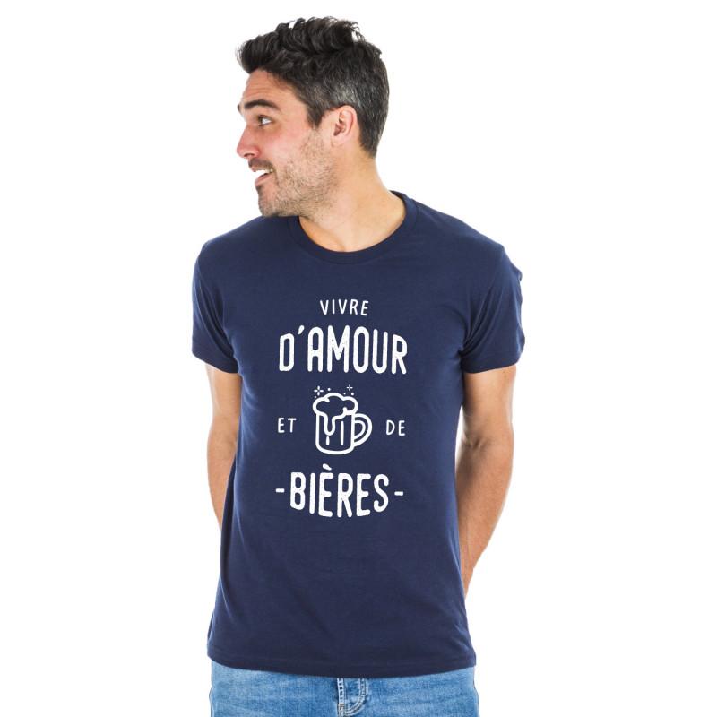 Tricou bărbați - LIVE ON LOVE AND BEERS
