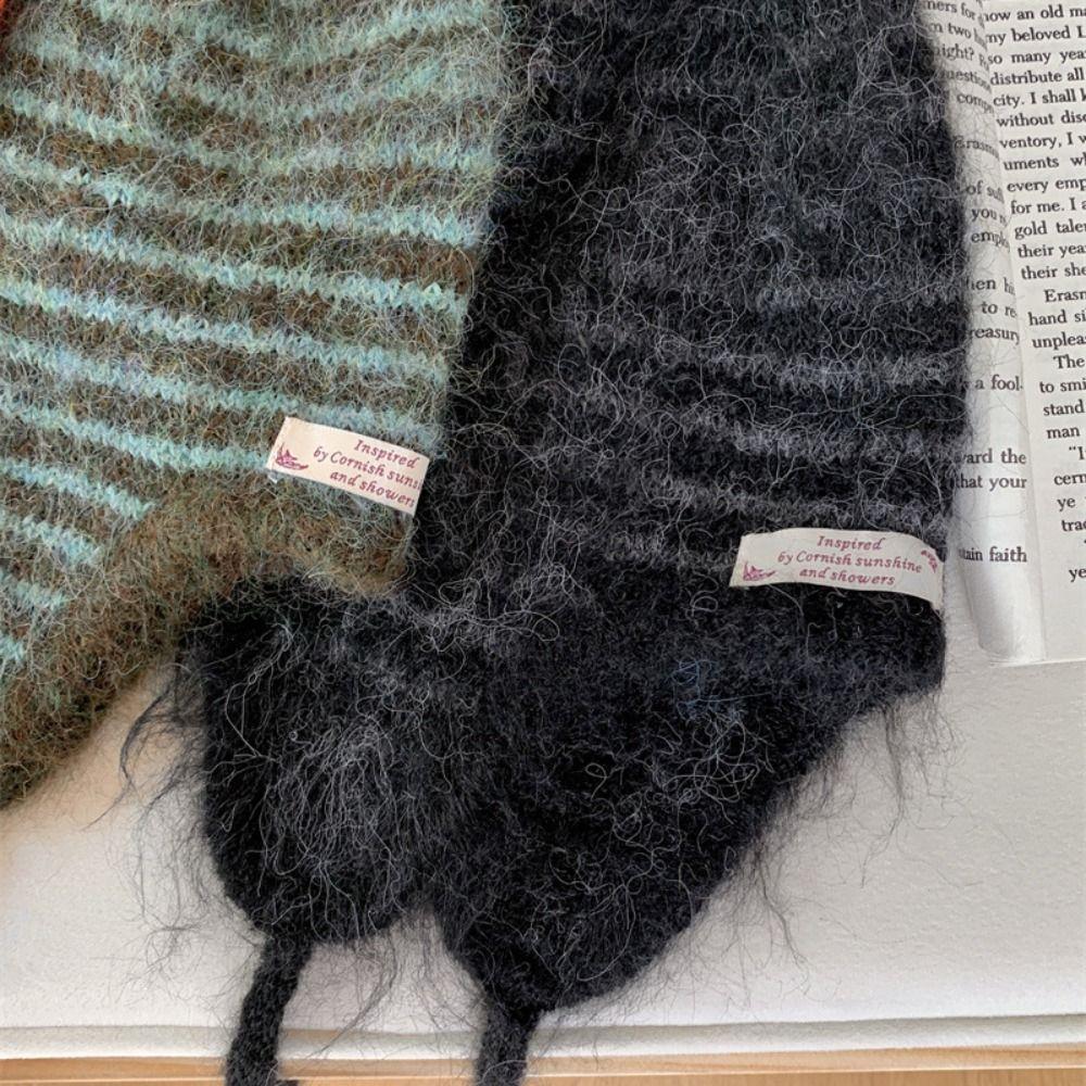 Cold-proof Knitted Hat Windproof Pullover Hat Fashion Warm Woolen Hat  Woman Girl