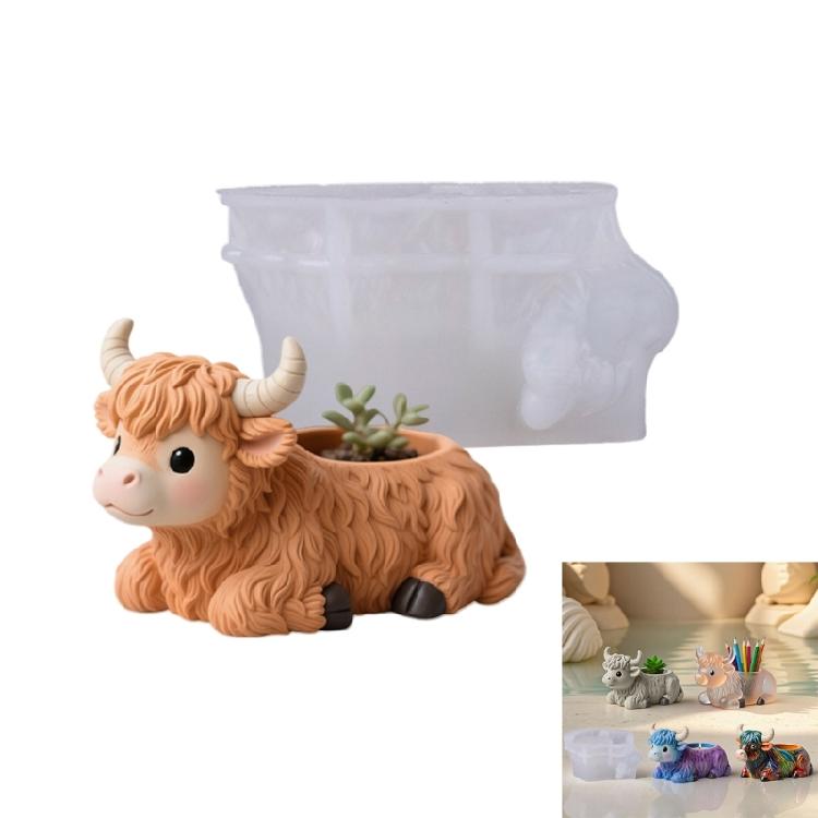 Mehrzweck-Silikon-Kuhform Bastelharz Schmuck Zement Landwirte Hausgemachte Dekorationsprojekte Geschenk für Kunstliebhaber