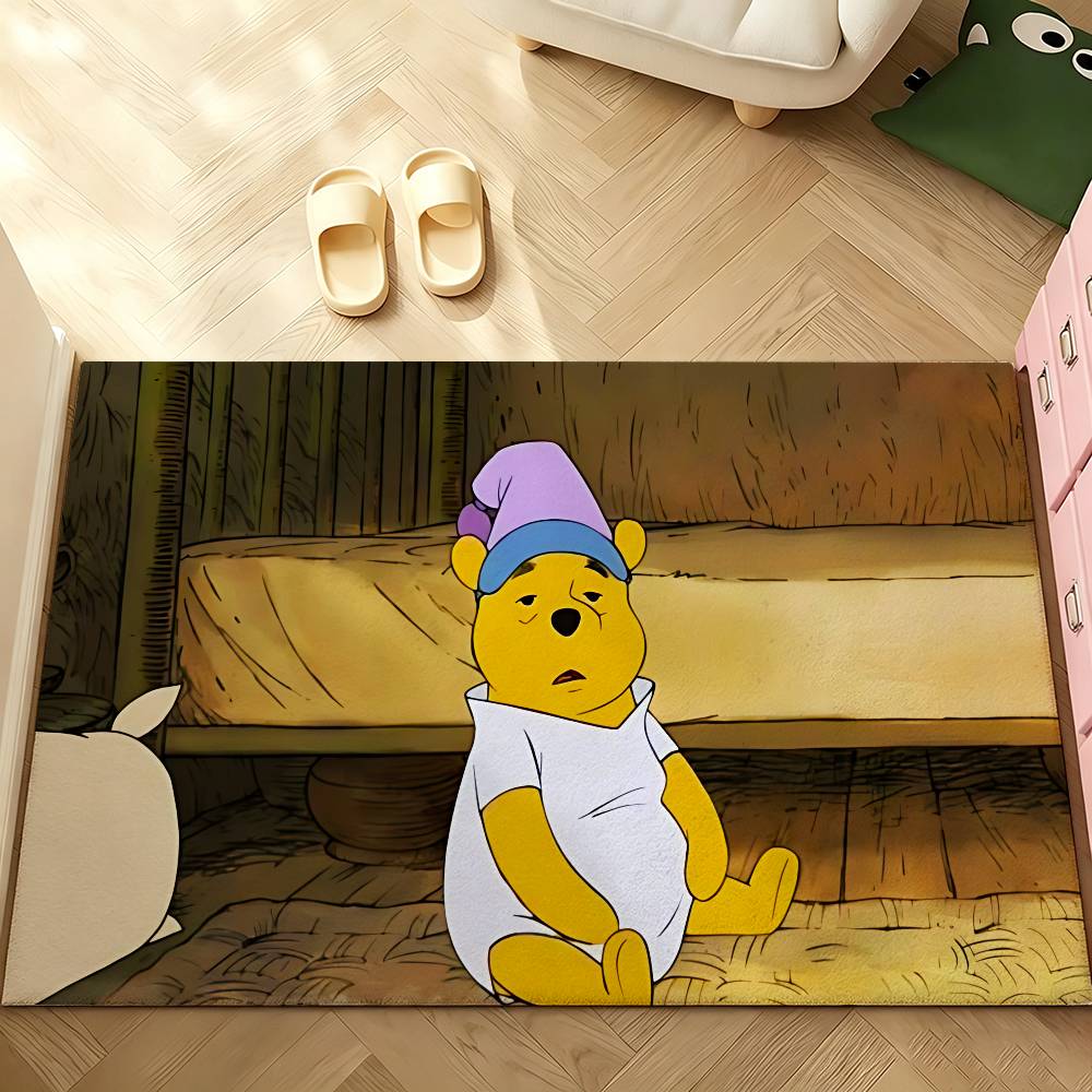 Cute W-Winnie The P-Pooh-S Kawaii Carpet Bathroom Anti-slip Mat Door Mat Home Decoration Mat Entrance Door Mat Scratch-resistant