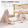 Newborn cotton gauze hooded bath towel (coffee + cream color, 2 packs)