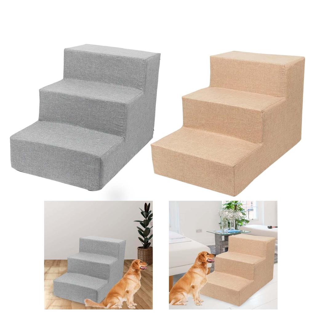 Pet Steps, Washable Removable Cover Ladder Ramp for Kitten High Bed Climbing Cats Non Slip