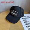 Street Style Embroidered Baseball Cap With Adjustable Fit For Summer Outdoor Activities