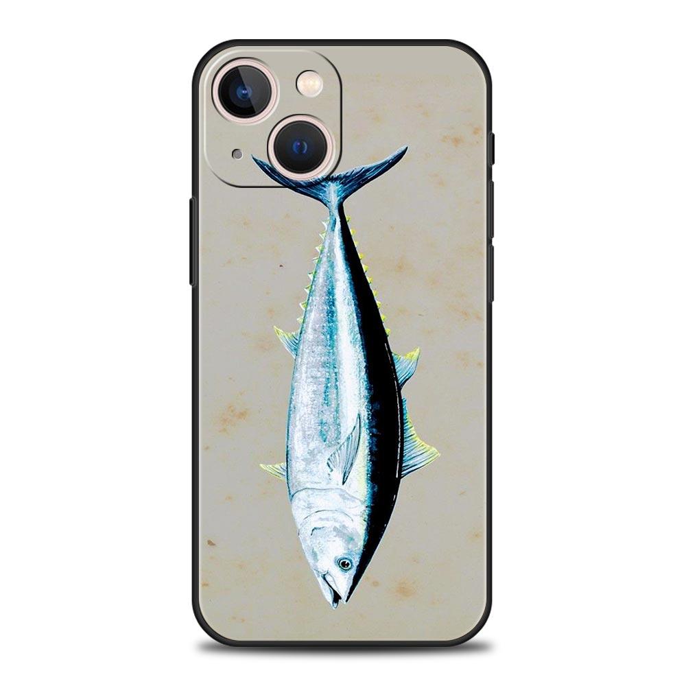 Phone Case For iPhone 16 15 14 13 12 11 Pro Max XS X XR SE 7 8 Plus Protective Shell Bluefin Tuna iPhone 16e Soft TPU Cover