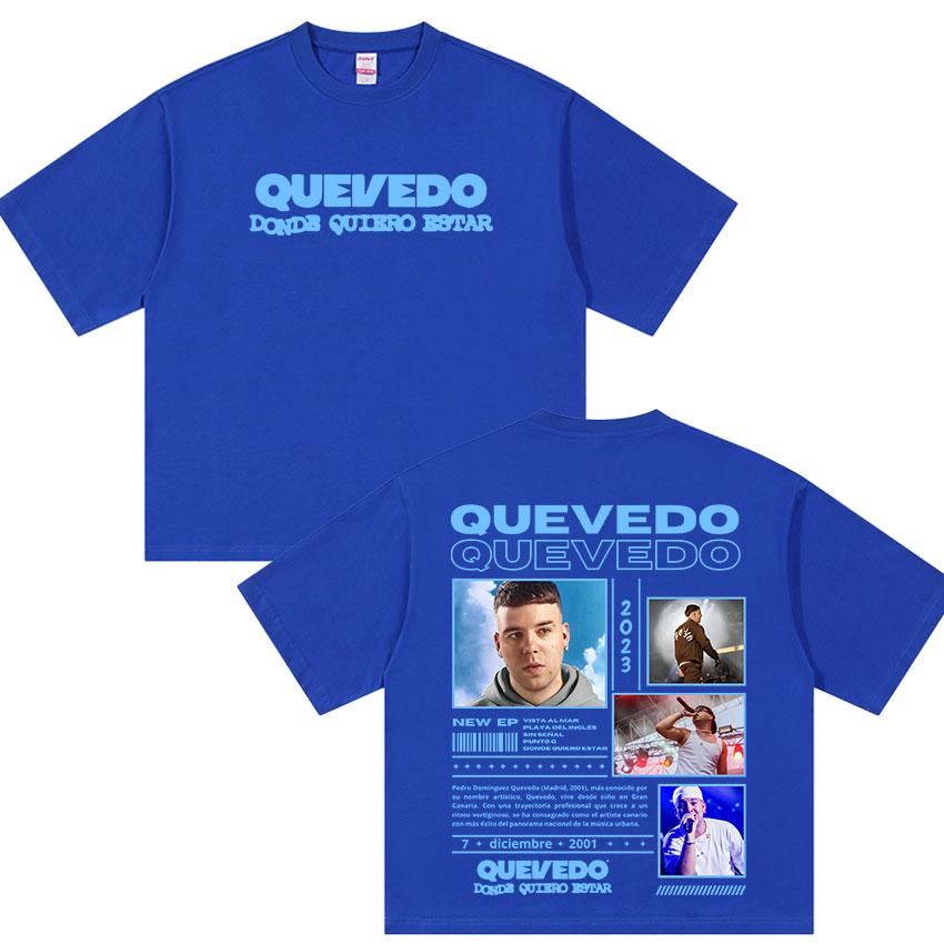 Rapper QUEVEDO Tour 2025 Graphic T Shirt Unisexs Women Retro Quality Fashion Tshirts Retro Oversized Cotton Tshirt Streetwear