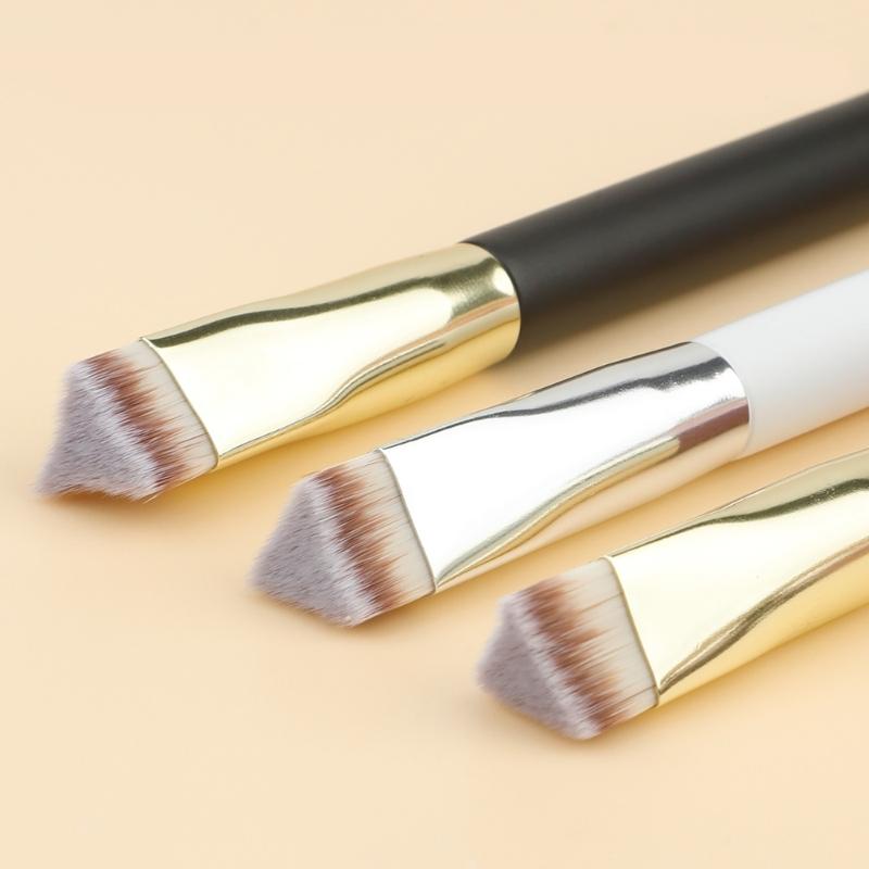 Pinceau de Maquillage Incliné pour Poudre Liquide Crème Buffing Mélange Portable Pinceau de Maquillage Visage Pinceau Correcteur Pinceau Contouring