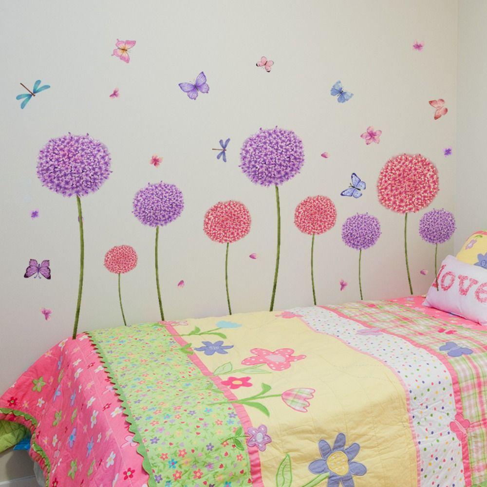 2 sheets Colorful Background Decor Decals Self-adhesive Wallpaper Butterfly Wall Stickers  Office