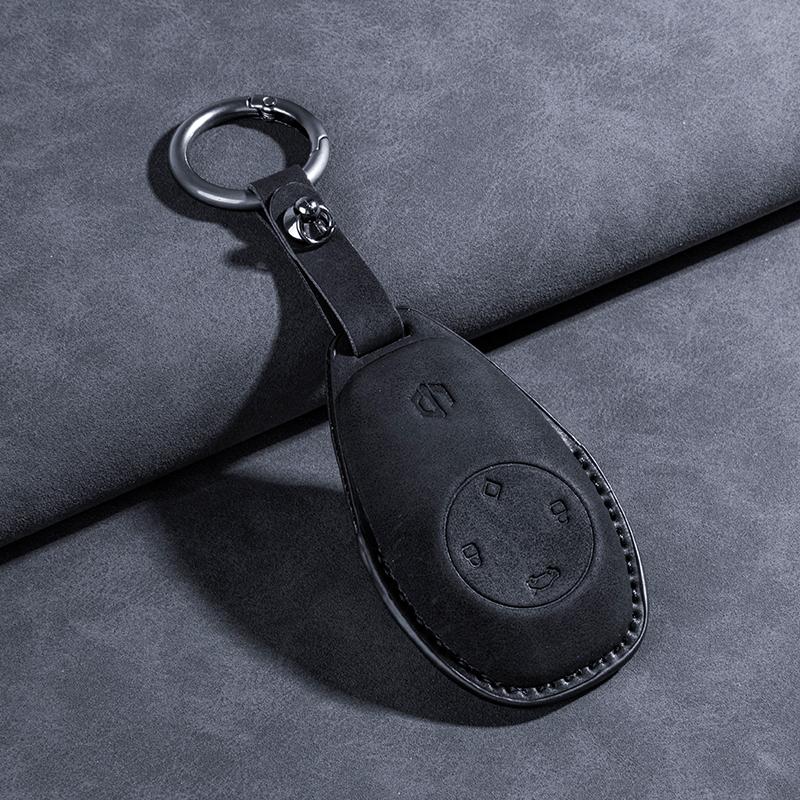 Fit For Leapmotor T03 B10 C10 C01 C11 C16 Car Key Card Holder Smart Card Case Suede Protective Shell