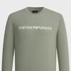 Emporio Armani FW23 Logo Print Loose Fit Crew Neck Long Sleeve T-Shirt Men Tops Green 8N1TN8-1JPZZ-0598