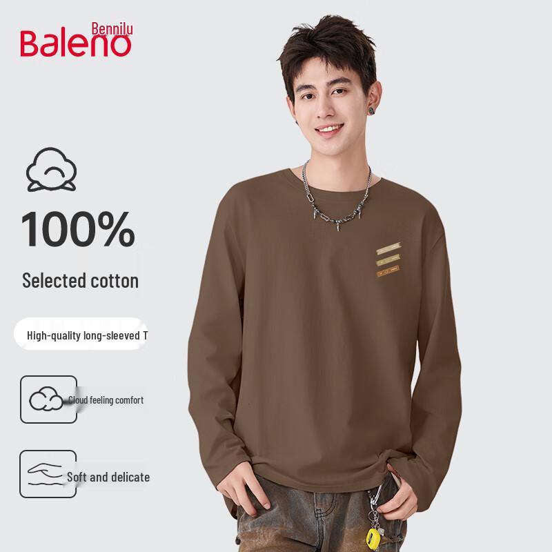 Baleno Men's Pure Cotton Long Sleeve T-shirt