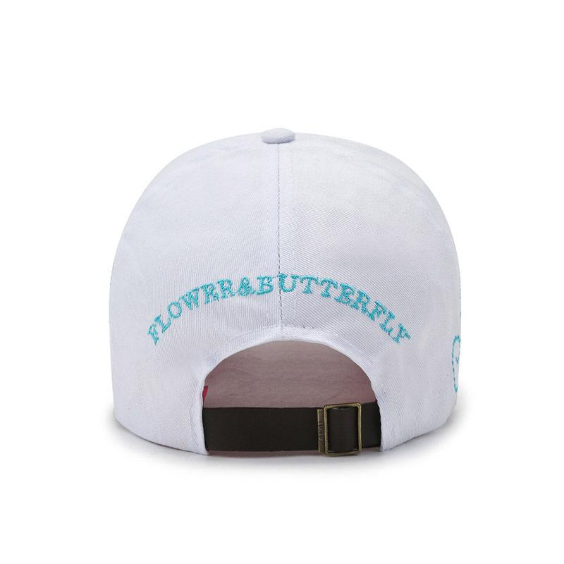 Spring and summer outdoor travel cap universal dome baseball cap embroidered floral decoration sunshade sun protection cap