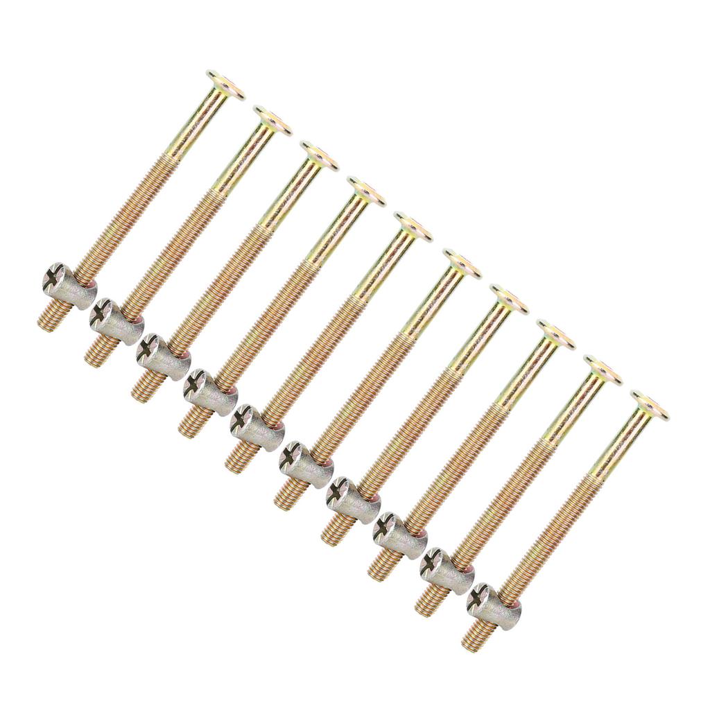 Furniture Hex Socket Thin Flat Head Structural Screw Bolt With Nuts (80mm)