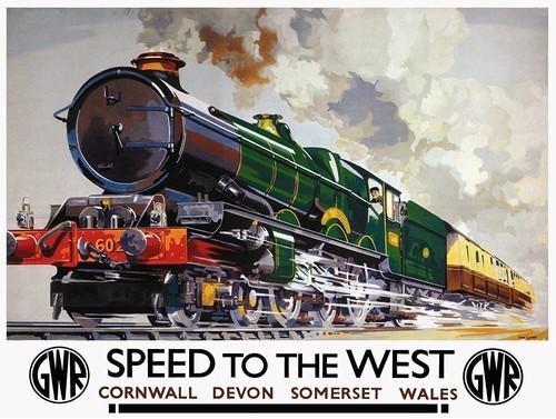 SPEED TO THE WEST GWR Retro Metal PlaqueSign Pub Bar Man Cave