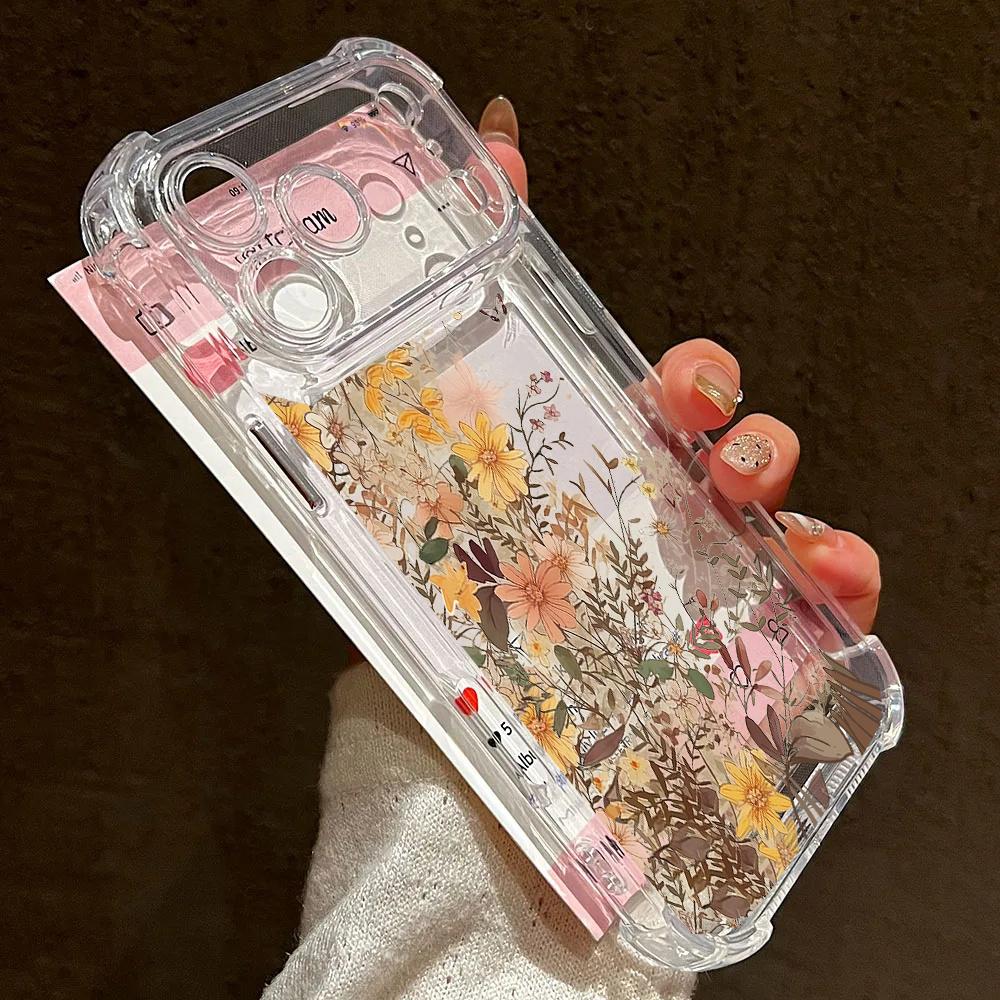 Lotus Flower Phone Case For Xiaomi POCO X7 F7 X5 X3 X4 NFC M3 M4 Pro F4 Mi 15 Ultra 15T Pro 12T 13T Shockproof Transparent Cover