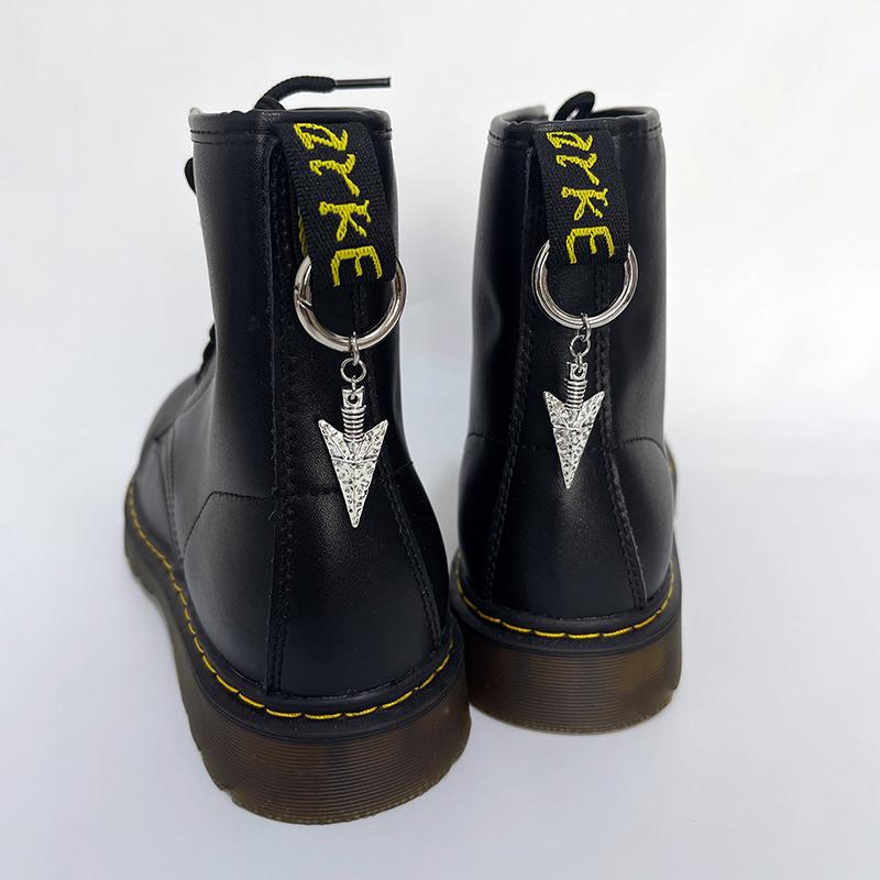 Boucle de chaussure en métal, épée gothique, Serpent de flamme, pentagramme Martens, Punk, bricolage, boucle circulaire détachable, pendentif Animal, accessoires de chaussures