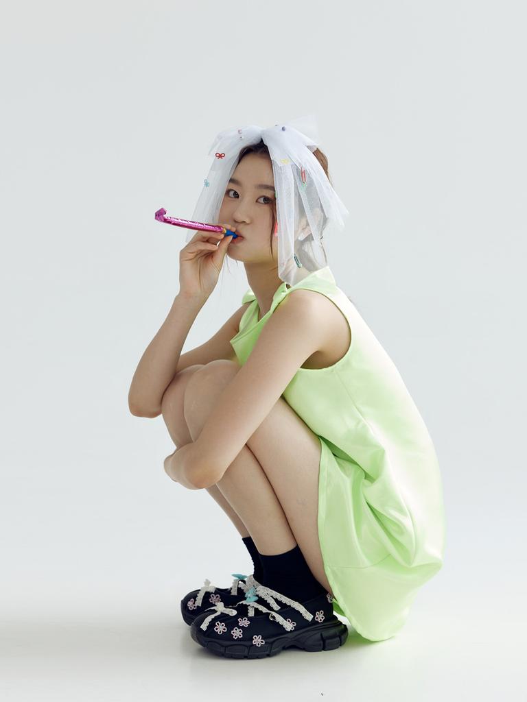 Bomnal Boutique Ribbon Mini Dress _ Neon Green