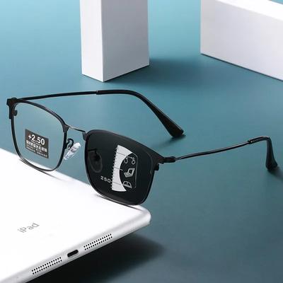 Men's Multifunctional Sunglasses Comfortable Reading Glasses with Degree 1.0 To 4.0 Photochromic Anti Blue Presbyopia Glasses