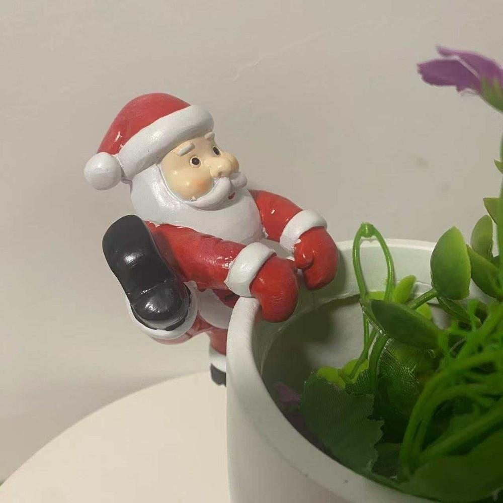 Cute Small Climbing Figurines Santa Claus Christmas Hanging Ornaments for Patio, Lawn