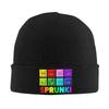Chapéu de Jogo de Personagens Sprunki Gorro Outono Inverno Novo Durple Pinki Jevin Céu Vineria Bonés Unissex Gorros de Tricô Acrílico