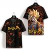 2026 Summer Dragon Ball Retro Fitness T-shirt Men's Oversized 3D Printed Short-sleeved Family Unisex Children's Sports Shirt