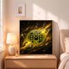 Bvb Soccer Team Stadium Theme Diamond Painting Round Diamond Mosaic Rhinestones Diamond Embroidery Craft Kit Wall Decor Without Frame