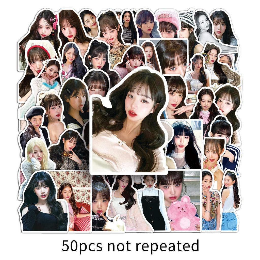 50 Jang Won-Young Stickers from Korean Girl Group IVE - Waterproof Celebrity Decor for Phone Cases & Stationery